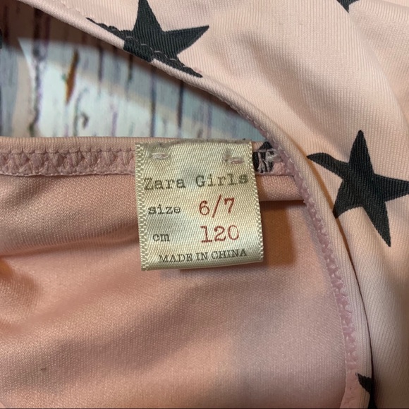 Girls Star Print one piece Swimsuit. - Picture 2 of 4